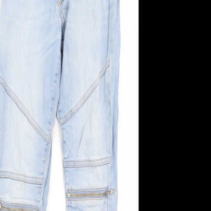 Womens UK Size 28 Preworn Regular Fit Skinny Blue Jeans