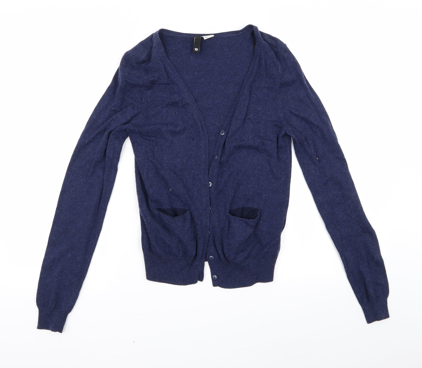 Preworn Womens Blue   Cardigan Jumper Size 10  - 1