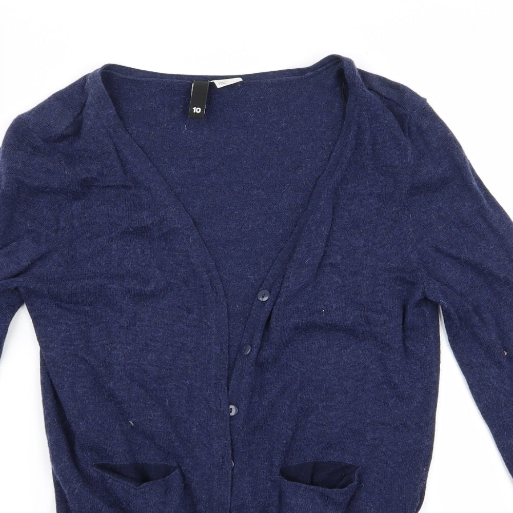 Preworn Womens Blue   Cardigan Jumper Size 10  - 1