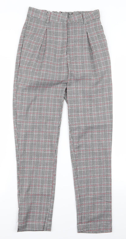 Daisy Street Womens Grey Striped  Trousers  Size 8 L28 in