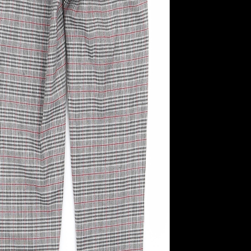 Daisy Street Womens Grey Striped  Trousers  Size 8 L28 in