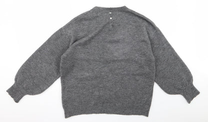 F&F Mens Grey  Rayon Pullover Jumper Size M