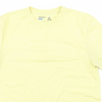 Topman Mens Yellow    T-Shirt Size S