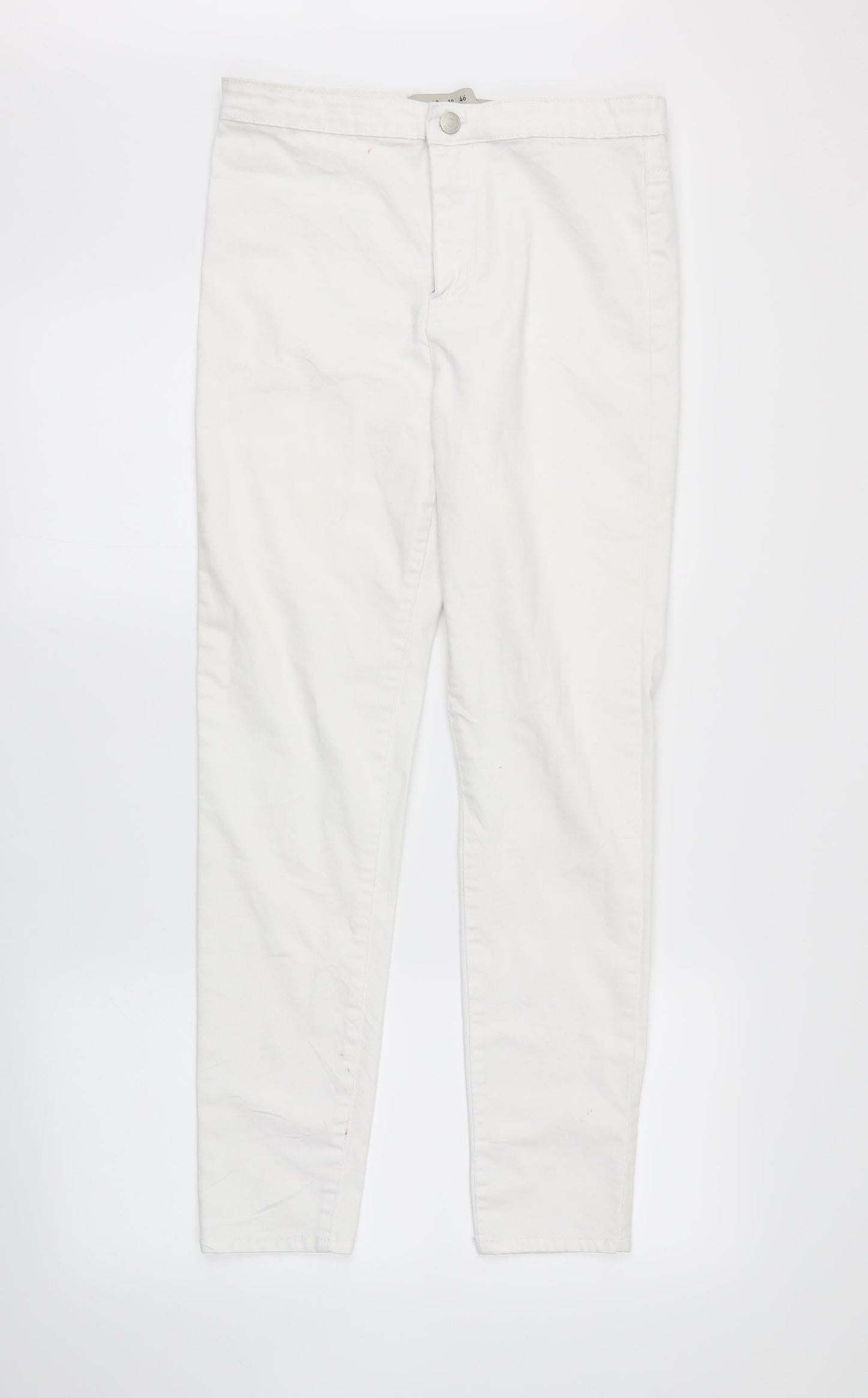 Womens UK Size 14 DenimCo Regular Fit Skinny White Jeans