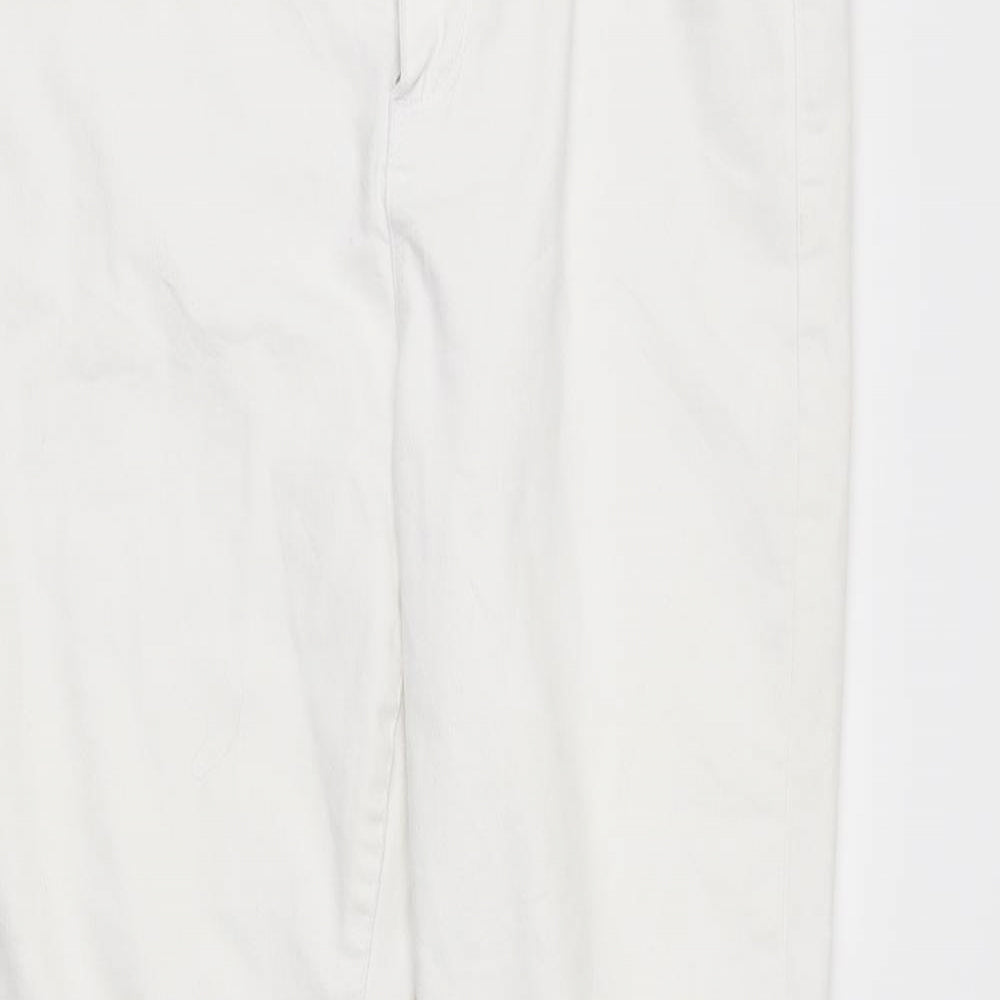 Womens UK Size 14 DenimCo Regular Fit Skinny White Jeans