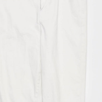 Womens UK Size 14 DenimCo Regular Fit Skinny White Jeans