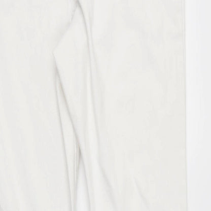 Womens UK Size 14 DenimCo Regular Fit Skinny White Jeans