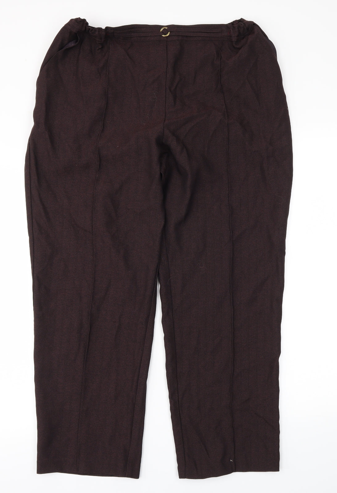 M&S Womens Brown   Trousers  Size 16 L24 in