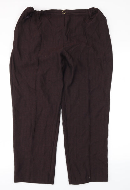 M&S Womens Brown   Trousers  Size 16 L24 in