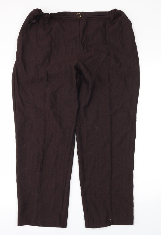 M&S Womens Brown   Trousers  Size 16 L24 in