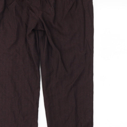 M&S Womens Brown   Trousers  Size 16 L24 in