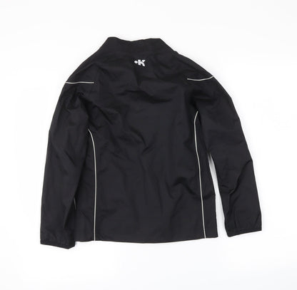 DECATHLON Boys Black   Anorak Coat Size 8 Years
