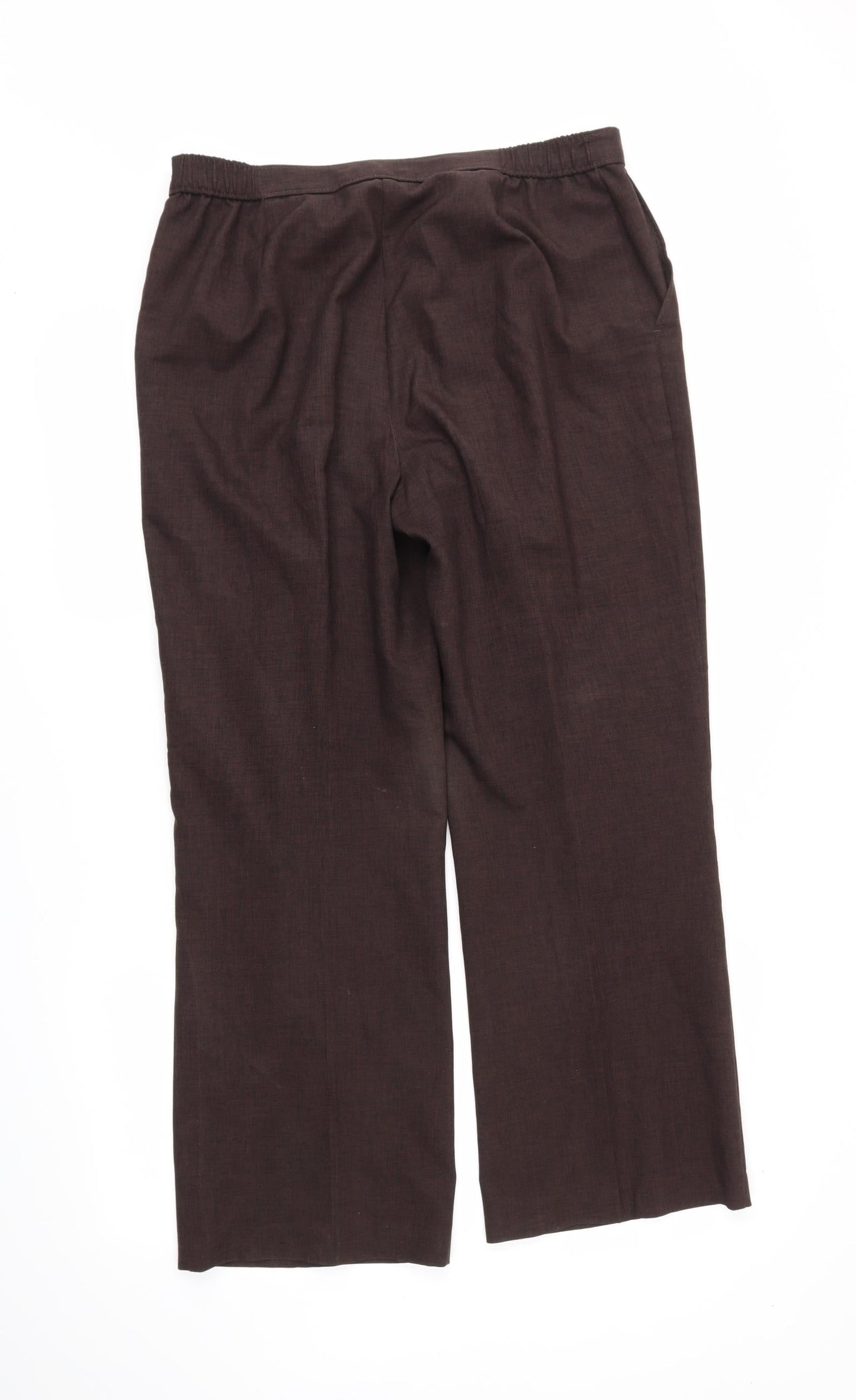 Womens UK Size 14 M&S Regular Fit  Brown Trousers