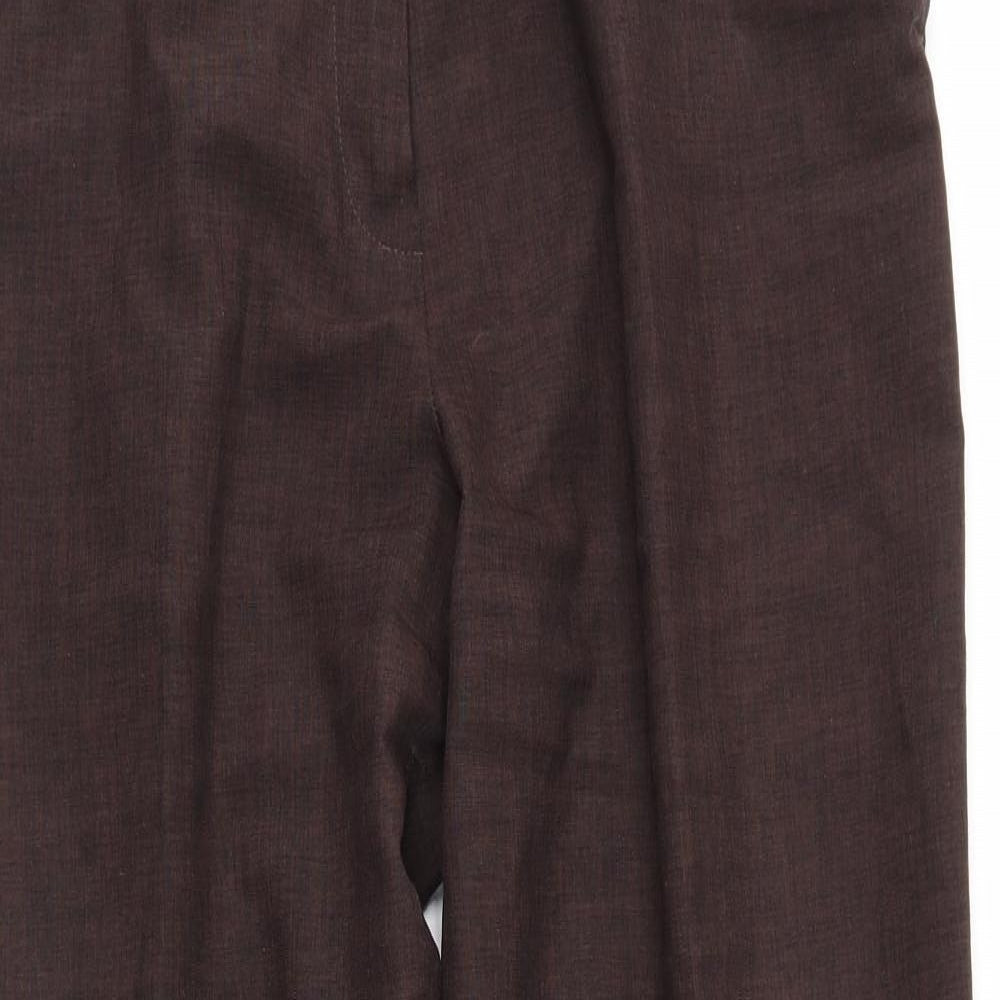 Womens UK Size 14 M&S Regular Fit  Brown Trousers
