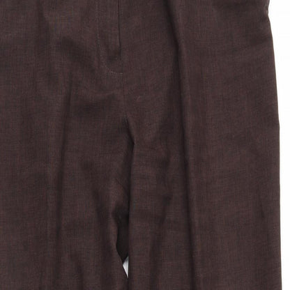 Womens UK Size 14 M&S Regular Fit  Brown Trousers