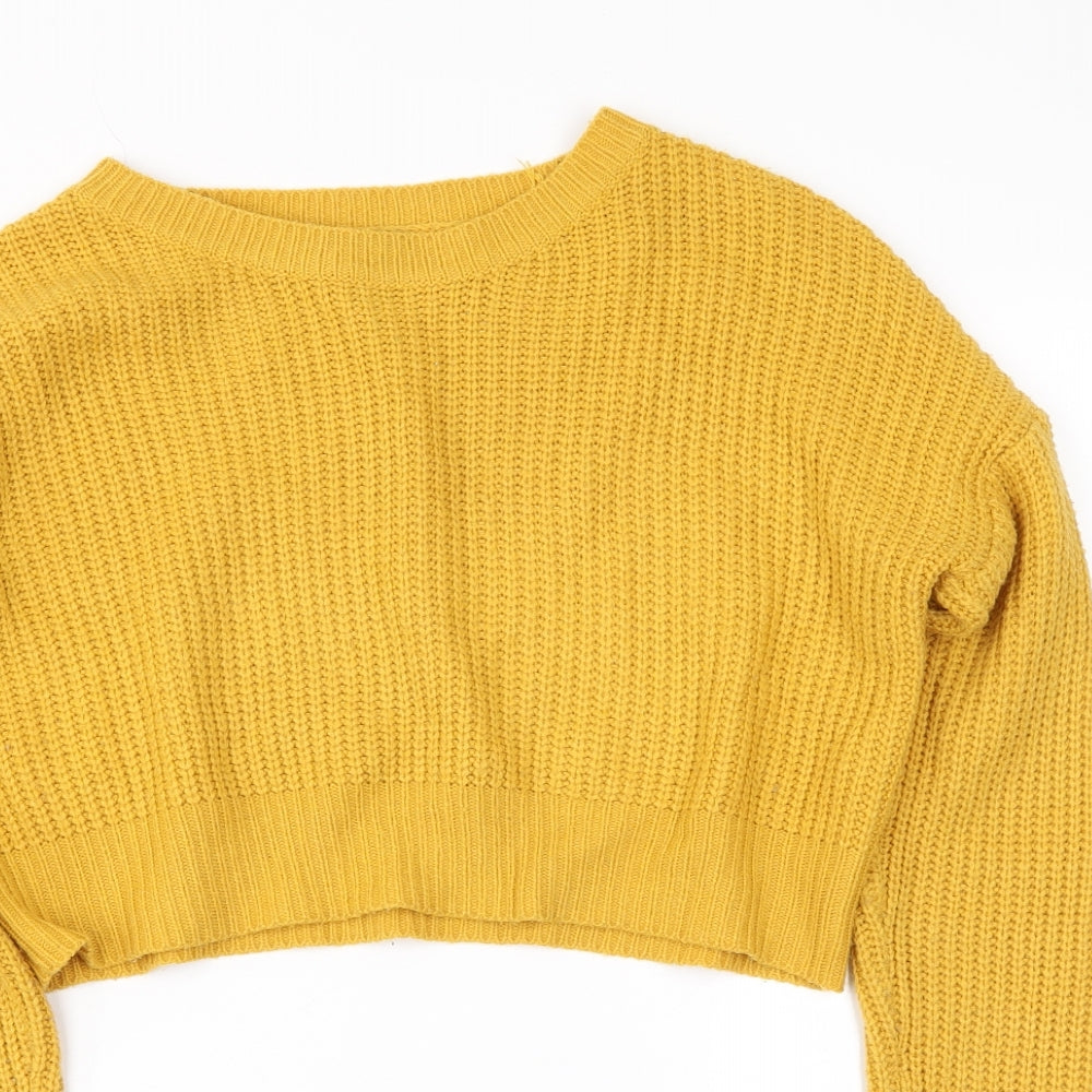 newlook Boys Yellow   Pullover Jumper Size 14-15 Years