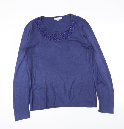 M&S Womens Blue   Pullover Jumper Size 12