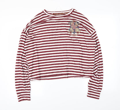 Primark Womens Red Striped  Pullover Jumper Size L