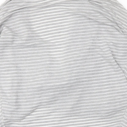 Papaya Womens Grey Striped  Wrap Jumper Size 8