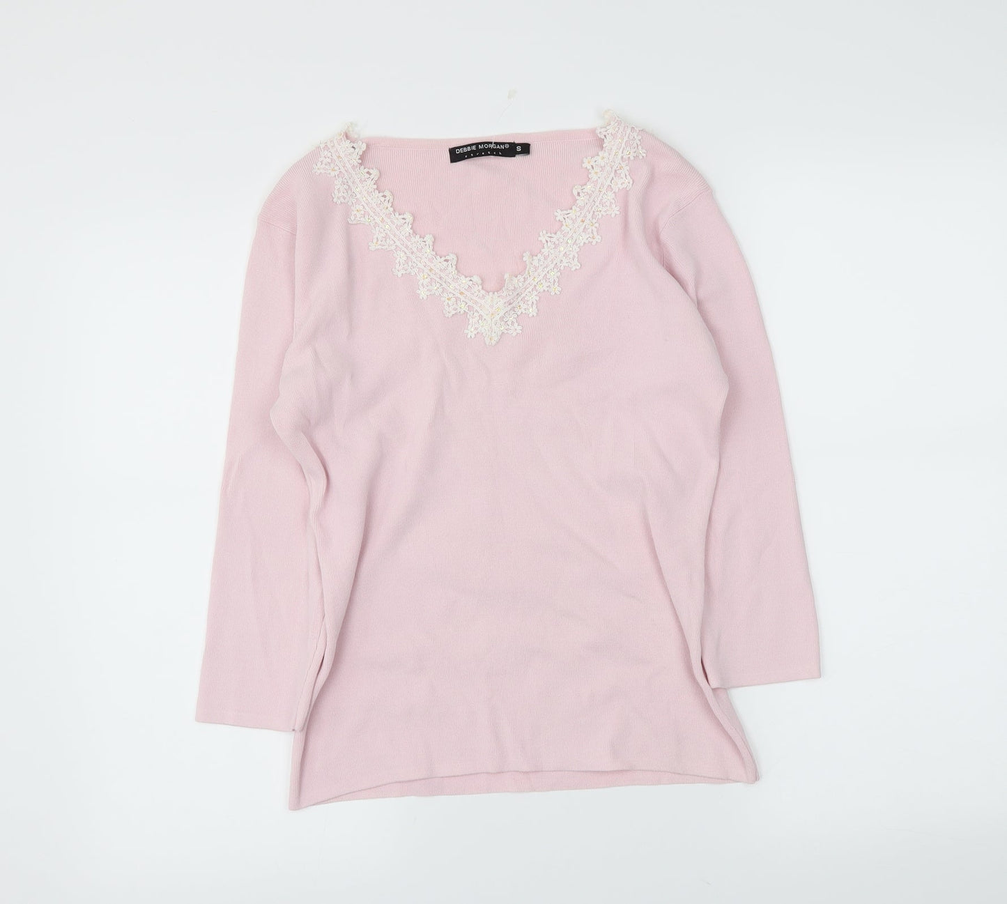 Debbie Morgan Womens Pink   Basic Blouse Size S