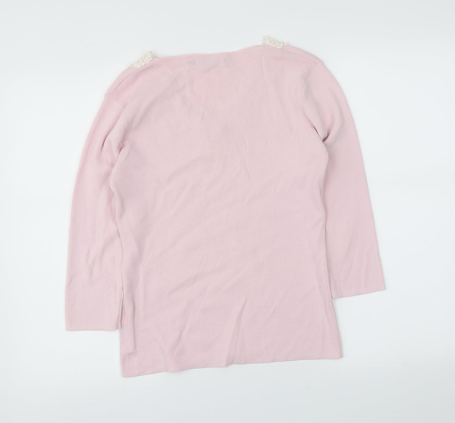 Debbie Morgan Womens Pink   Basic Blouse Size S