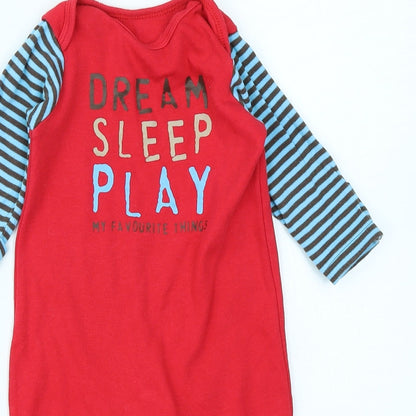 Mothercare Baby Red Striped  Babygrow One-Piece Size 3-6 Months