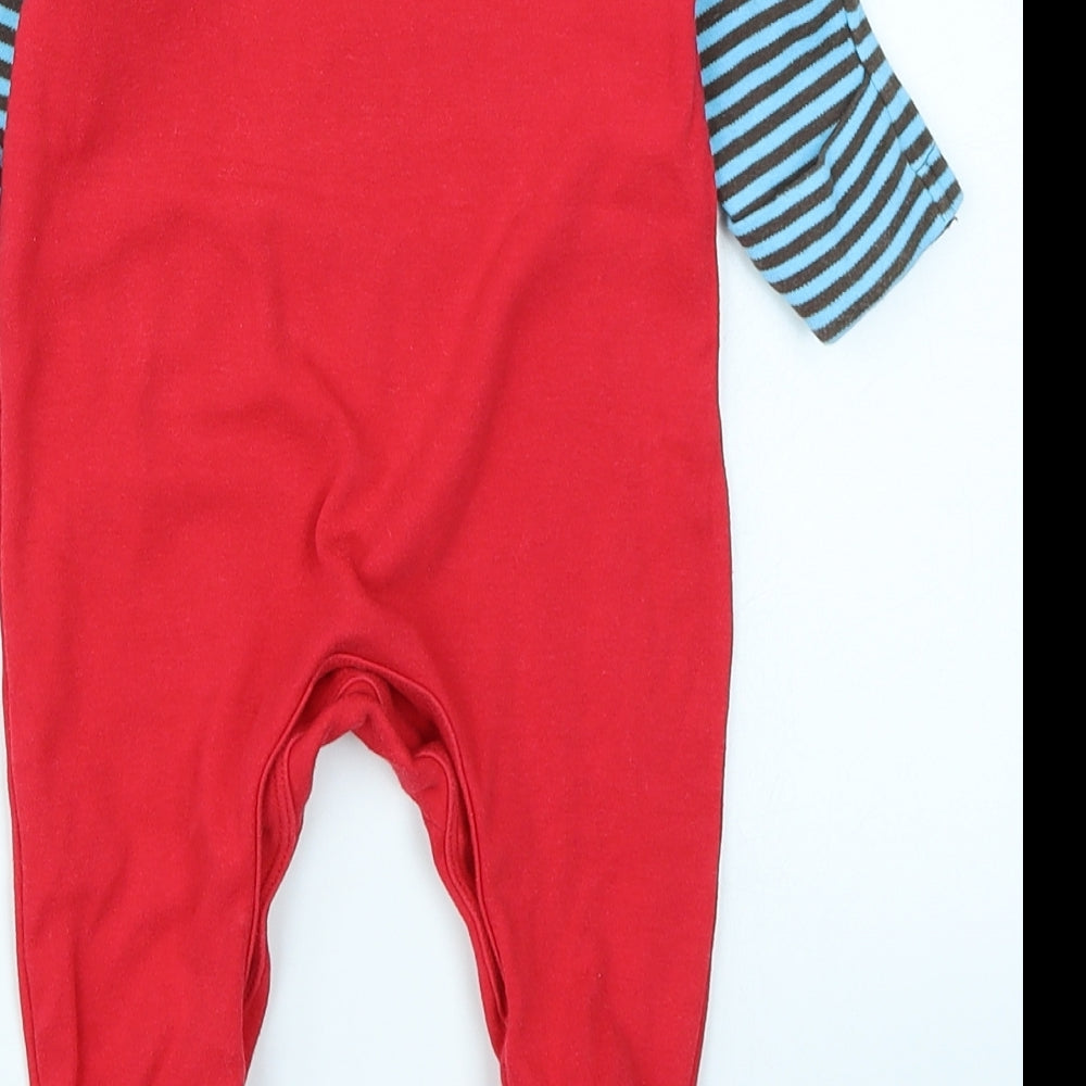 Mothercare Baby Red Striped  Babygrow One-Piece Size 3-6 Months