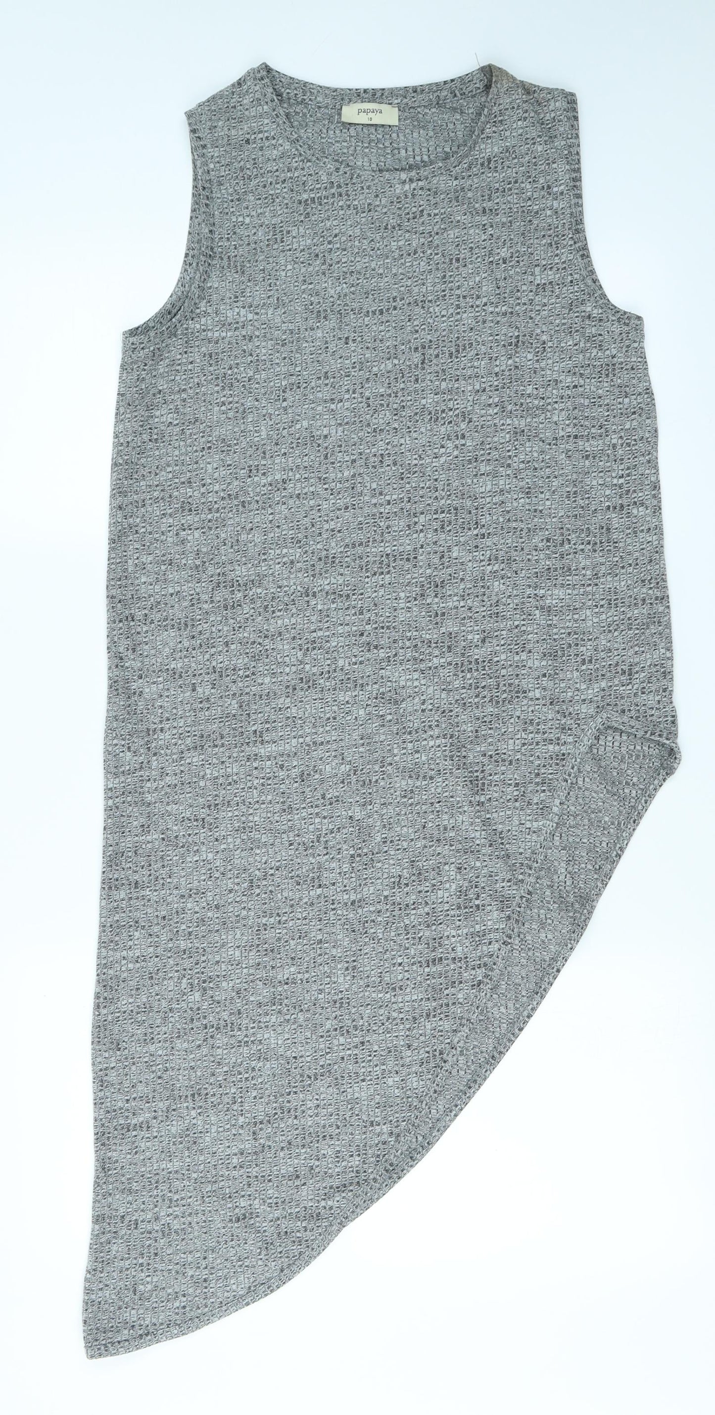 Papaya Womens Grey   Basic T-Shirt Size 10