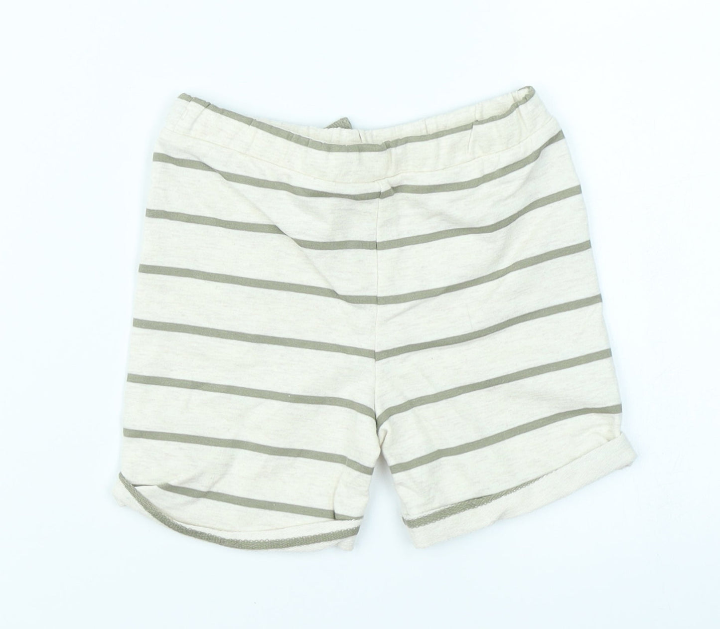Fred & Flo Boys Beige Striped  Capri Trousers Size 9-12 Months