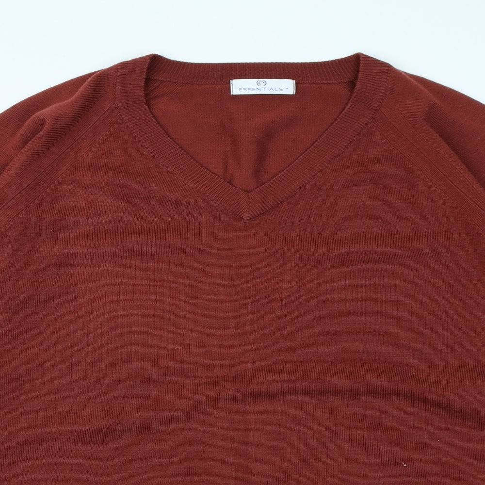 Essentials Mens Brown   Pullover Jumper Size S