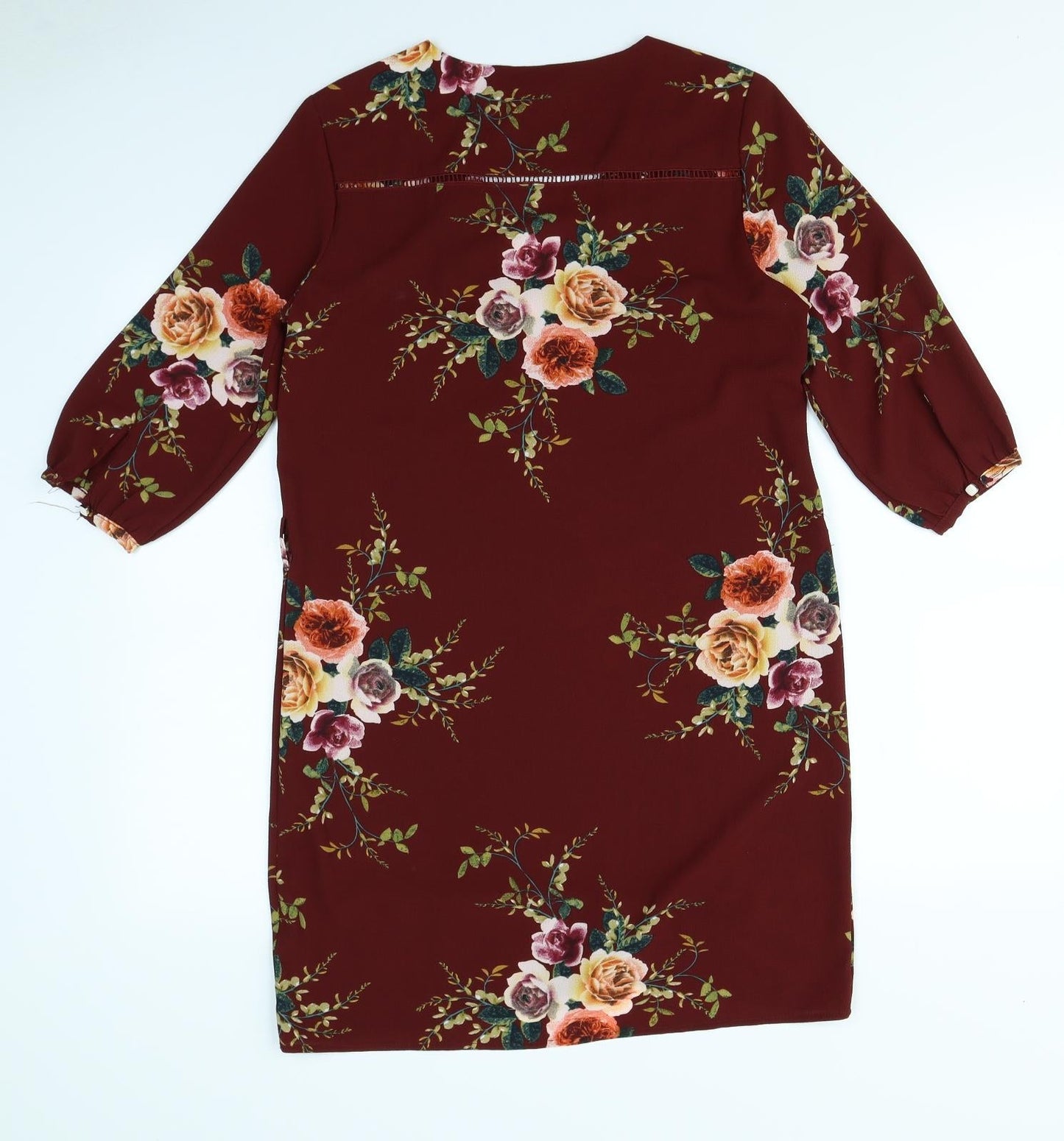Noemie & Co Womens Purple Floral  A-Line  Size S