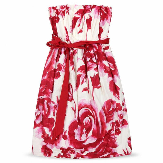 Front view of Atmosphere women’s ivory floral fit & flare, size UK 8