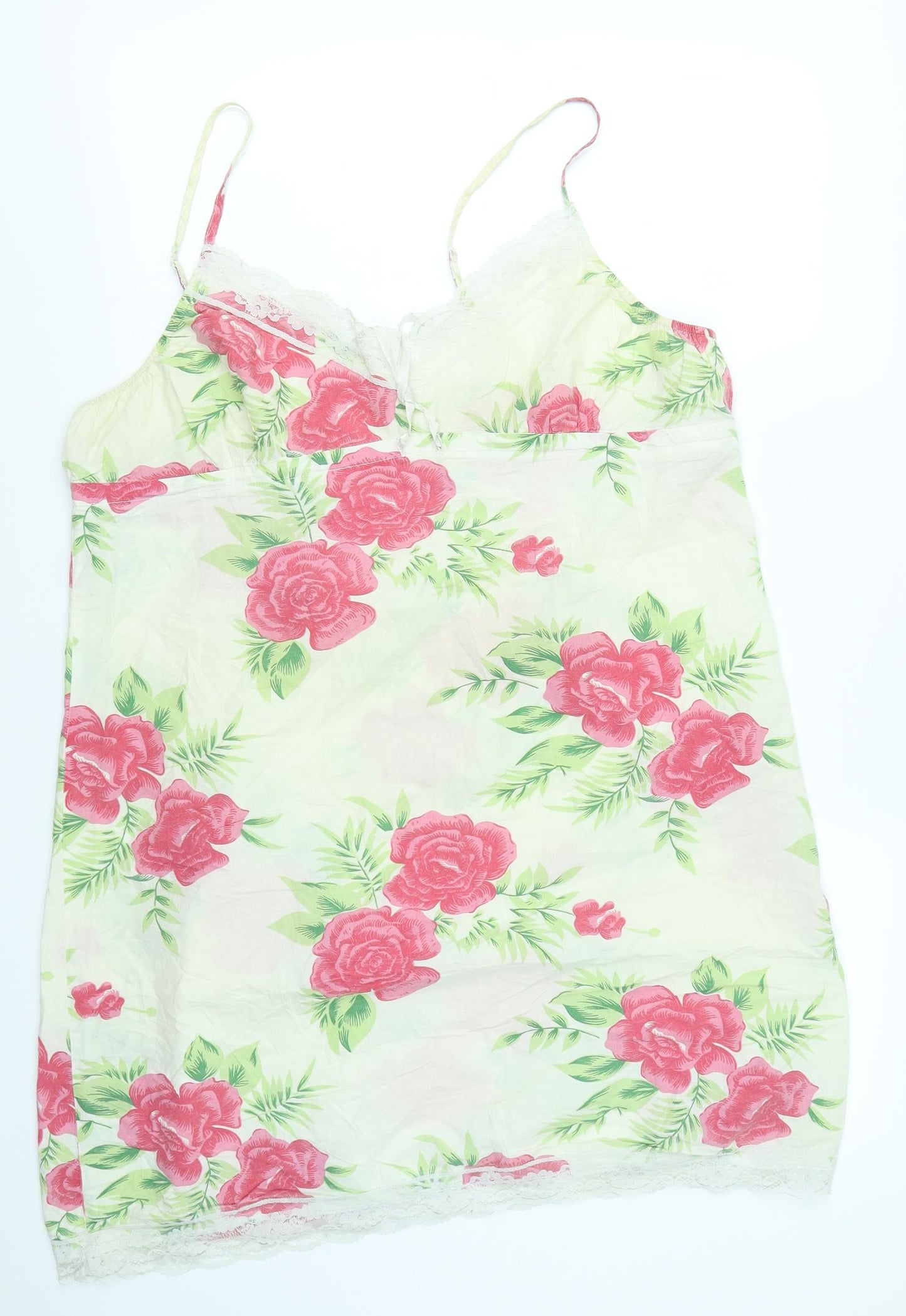 E-vie Womens White Floral  A-Line  Size 14