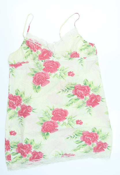 E-vie Womens White Floral  A-Line  Size 14