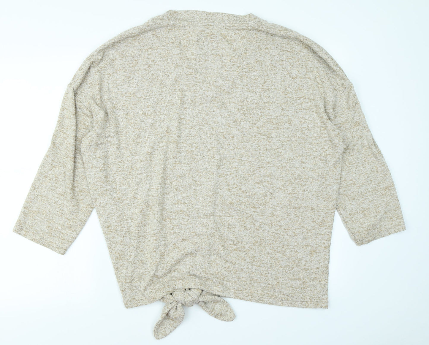 Womens UK Size S River Island Beige Basic T-Shirt