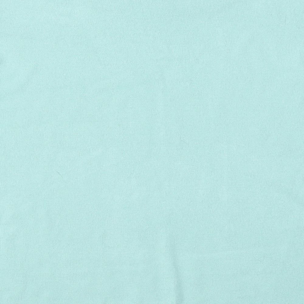 Classics Womens Blue  Knit Basic T-Shirt Size 16