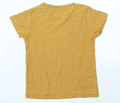Matalan Boys Yellow   Basic T-Shirt Size 4-5 Years