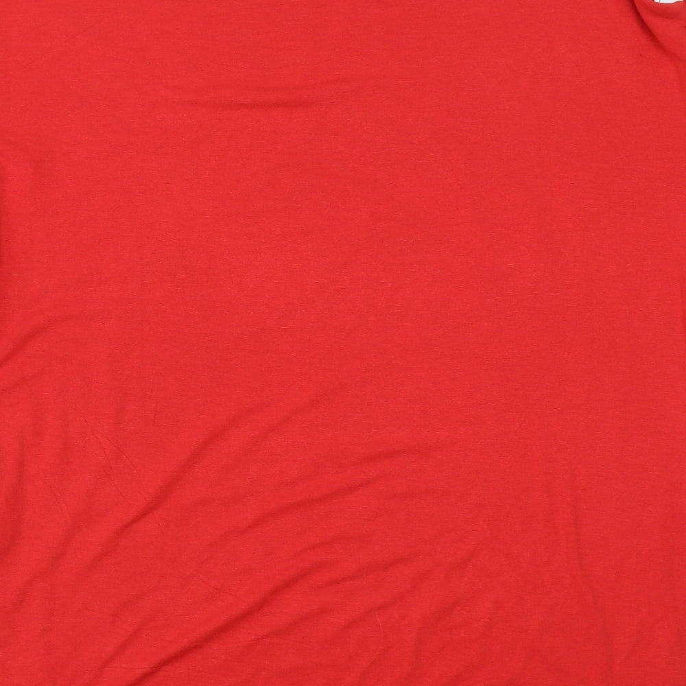 Womens UK Size 10 Preworn Red Basic Blouse
