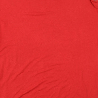 Womens UK Size 10 Preworn Red Basic Blouse