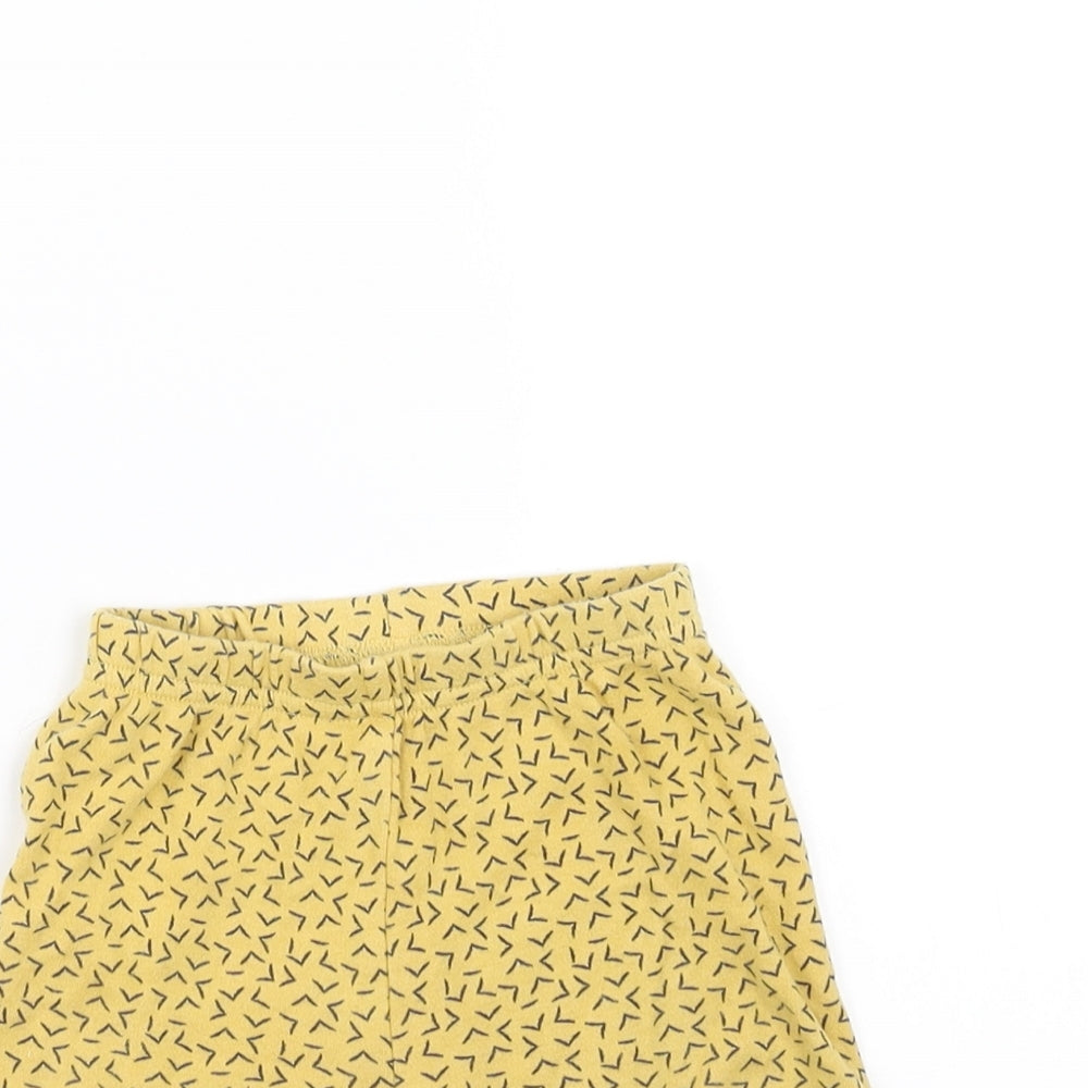 George Baby Yellow Geometric   Trousers Size 6-9 Months  - shorts