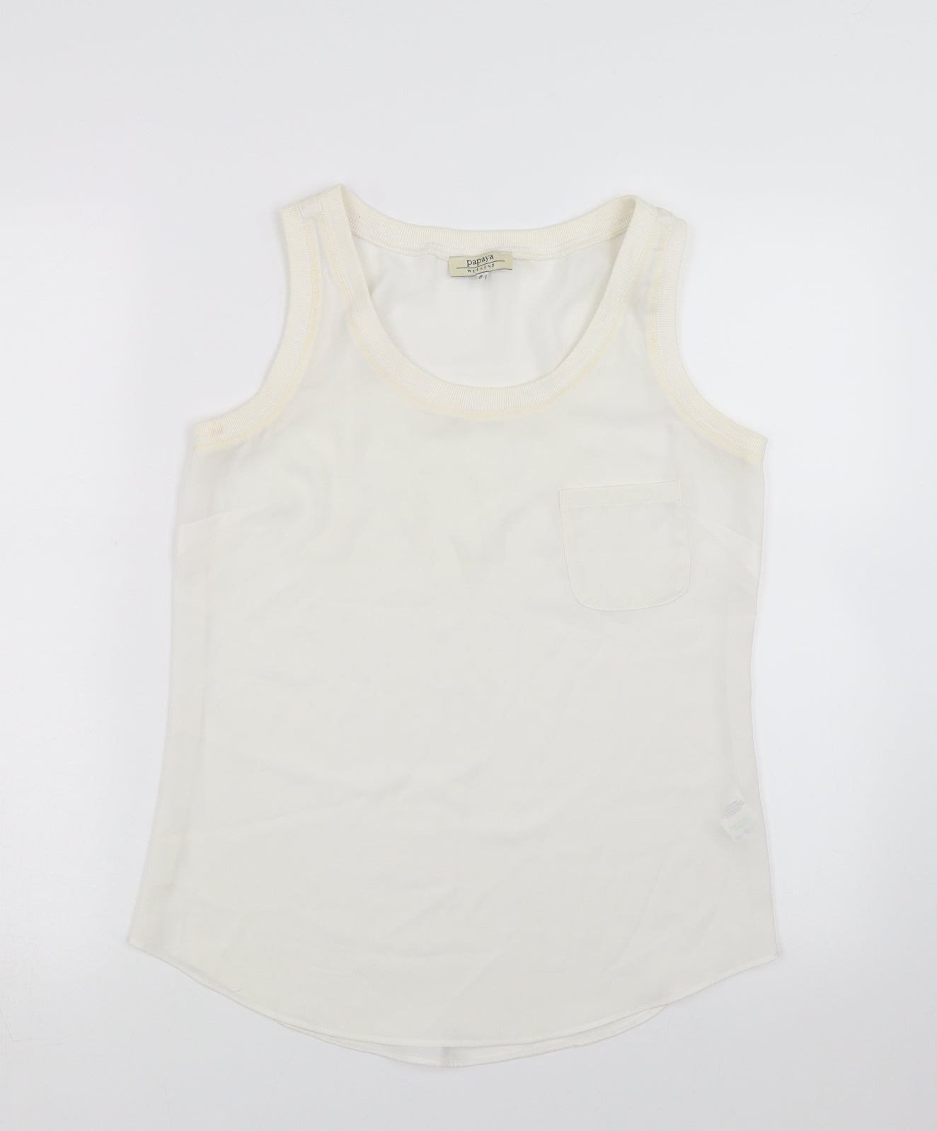 Papaya Womens Ivory   Basic Blouse Size 8