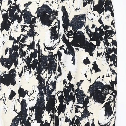 Papaya Womens Ivory Floral  Trousers  Size 10 L26 in