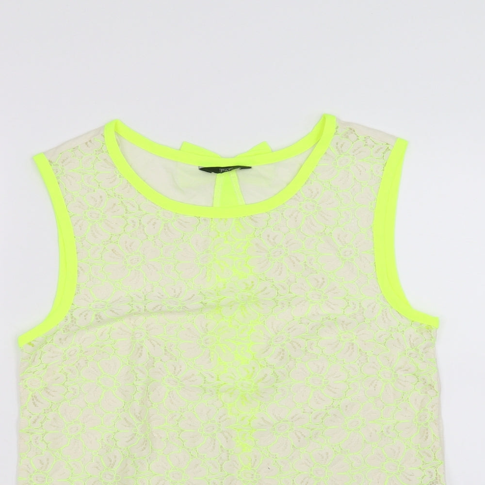 F&F Womens Green Floral  Basic Blouse Size 10