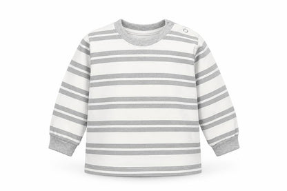 noqnoq Baby White Striped  Pullover Jumper Size 9-12 Months