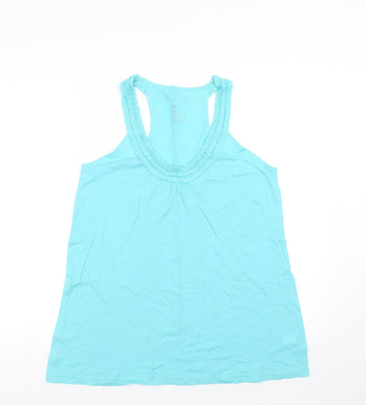 Womens UK Size M Gap Blue Basic Tank