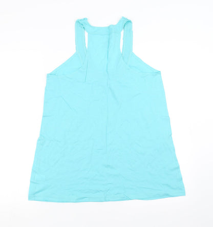 Womens UK Size M Gap Blue Basic Tank