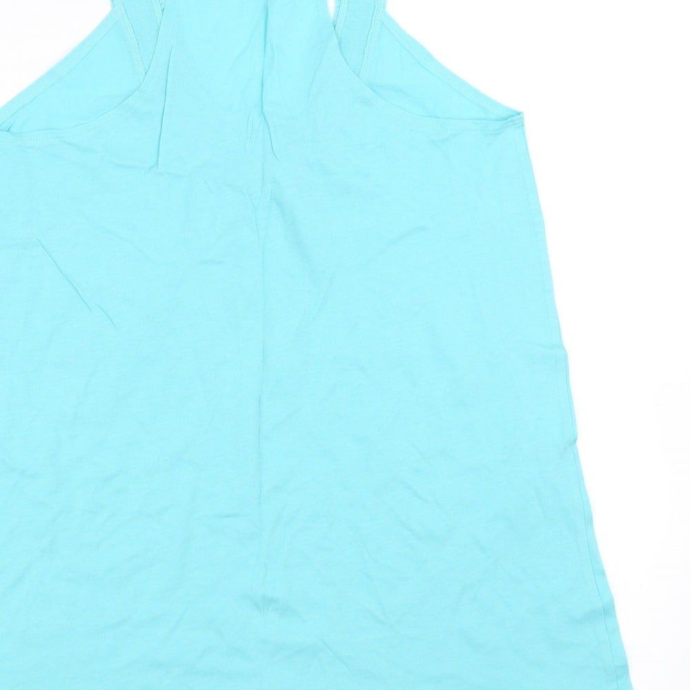 Womens UK Size M Gap Blue Basic Tank