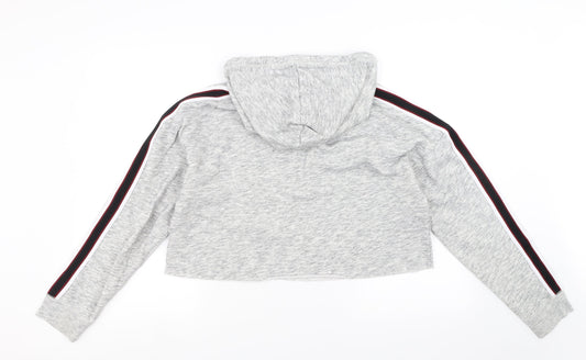 Hollister Womens Grey   Pullover Hoodie Size L  - cropped