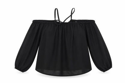 show lai Womens Black   Basic Blouse Size M