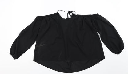 show lai Womens Black   Basic Blouse Size M